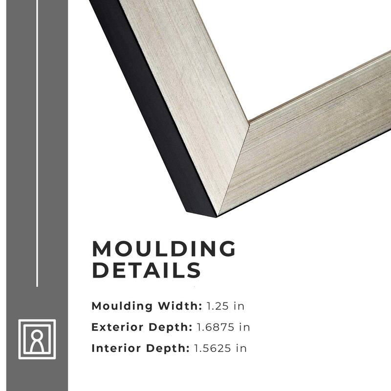 17x20 Shadow Box Frame Silver Real Wood Contemporary Shadowbox Display Frame UV Acrylic Front Acid Free Backing and Hardware