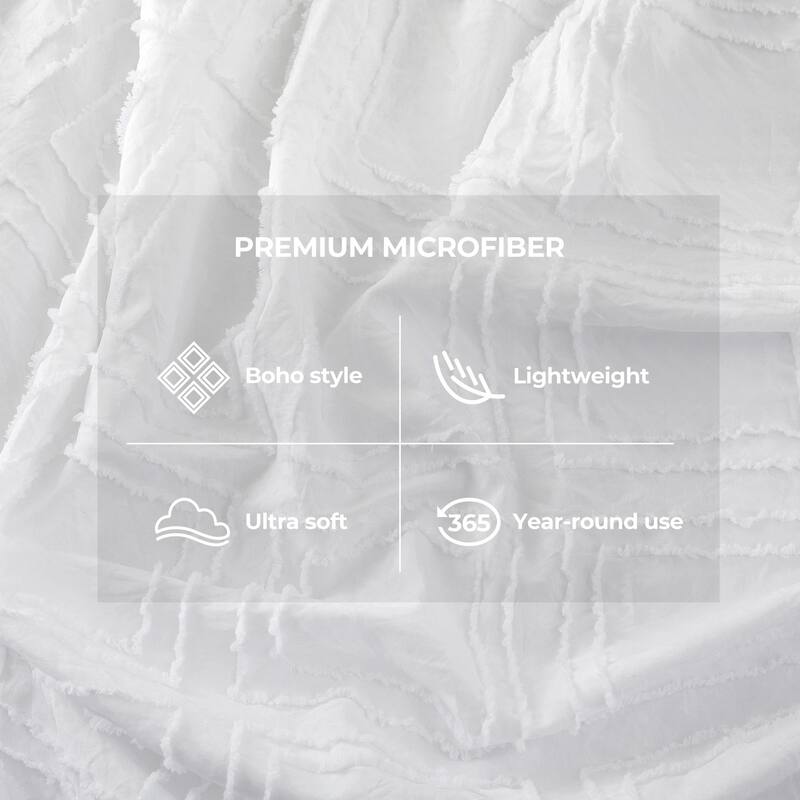 Soft Microfiber Clipped Duvet Cover & Pillowcase Set