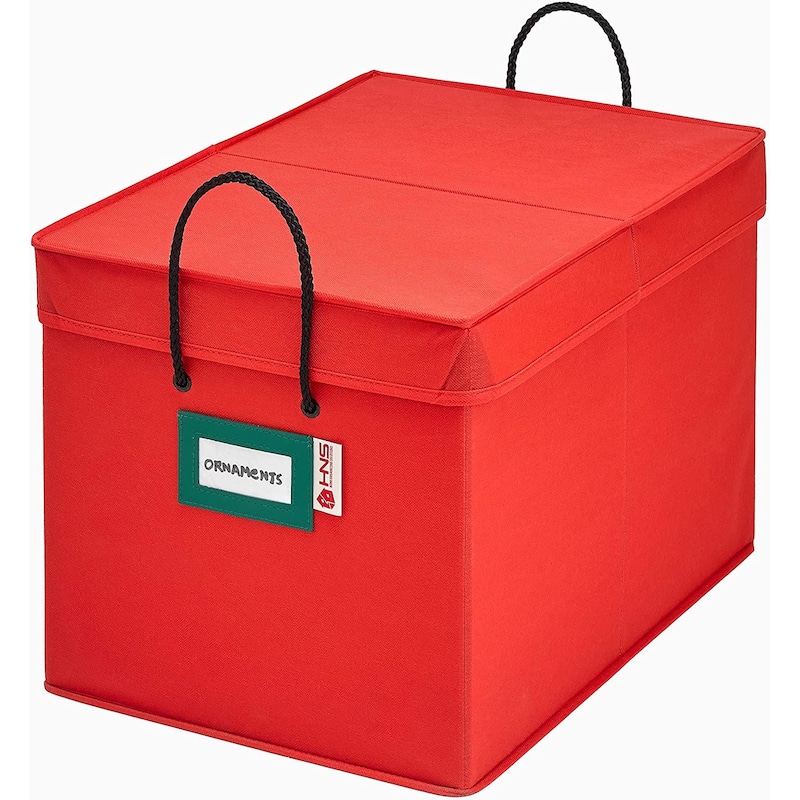 HOLDN’ STORAGE Underbed Christmas Ornament Storage Container Box with Dividers