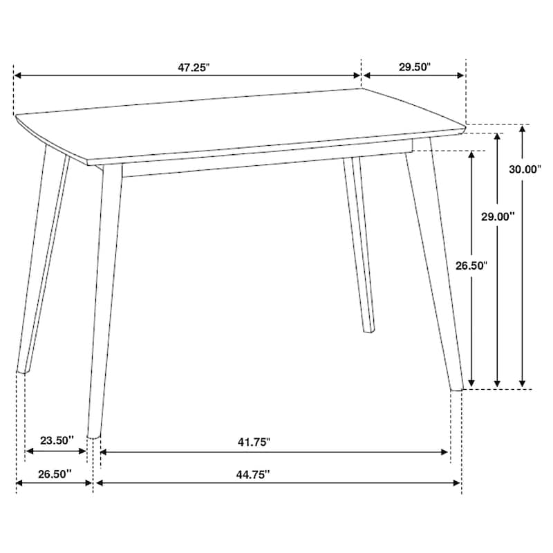 Kersey 5-piece Chestnut Rectangular Dining Table Set