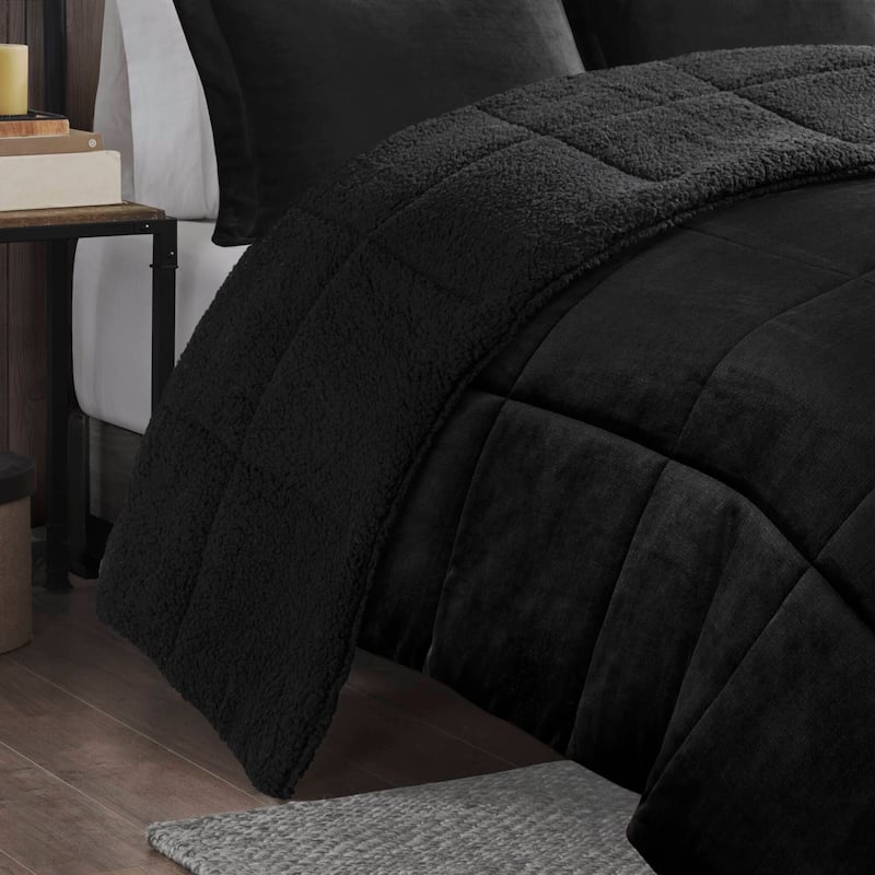 Woolrich Alton Plush to Sherpa Down Alternative Comforter Set