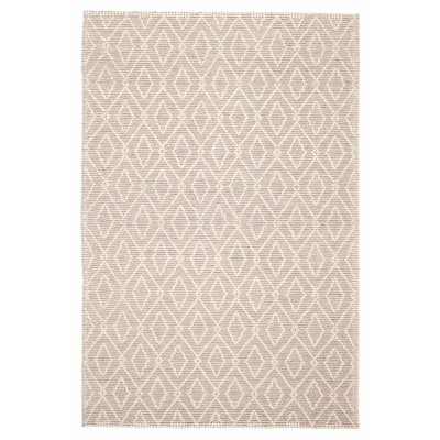 ECARPETGALLERY Braid weave Sienna Cream Wool Rug - 5'2 x 7'9