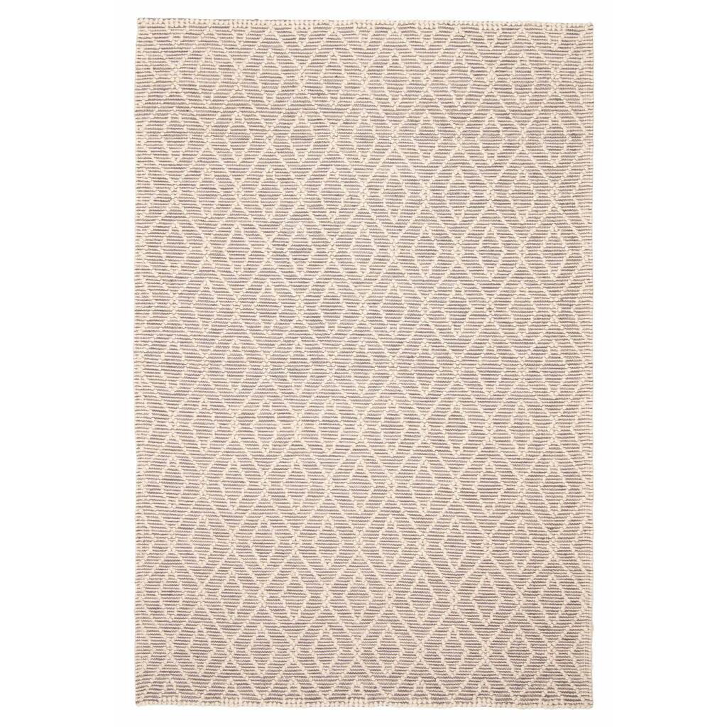 ECARPETGALLERY Braid weave Sienna Cream Wool Rug - 5'2 x 7'9