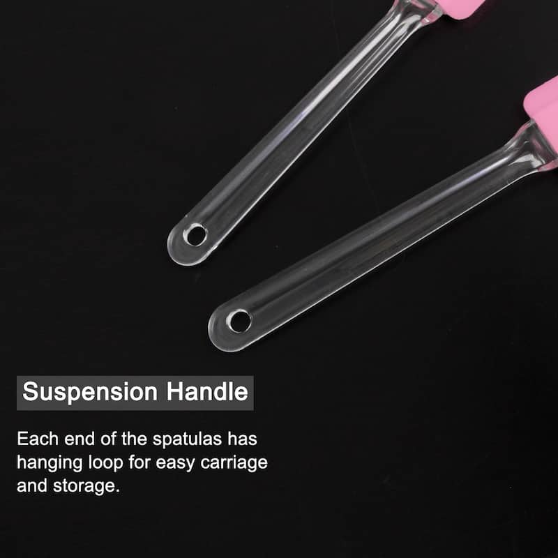 2pcs Flexible Silicone Spatula Heat Resistant Non Stick for Cooking - 9.6" x 1.9"(L*W)