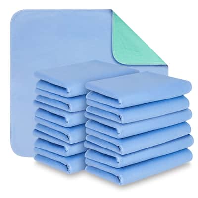 Empyrean Highly Aborbent Washable Waterproof Bed Pads - Blue