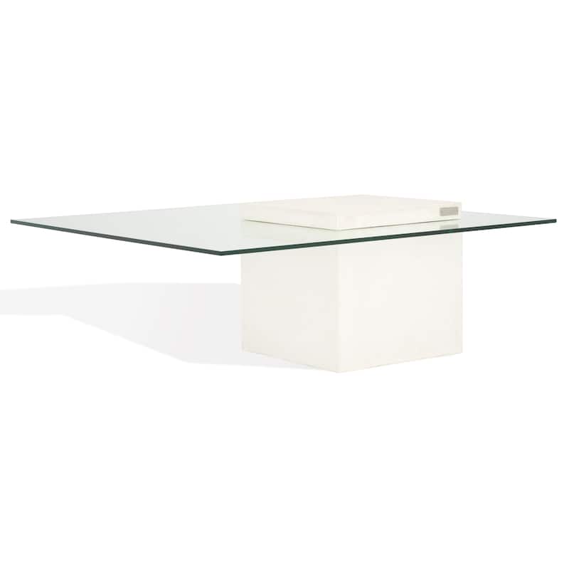 SAFAVIEH Couture Sophibeth Concrete Coffee Table - 39"W x 39"D x 15"H
