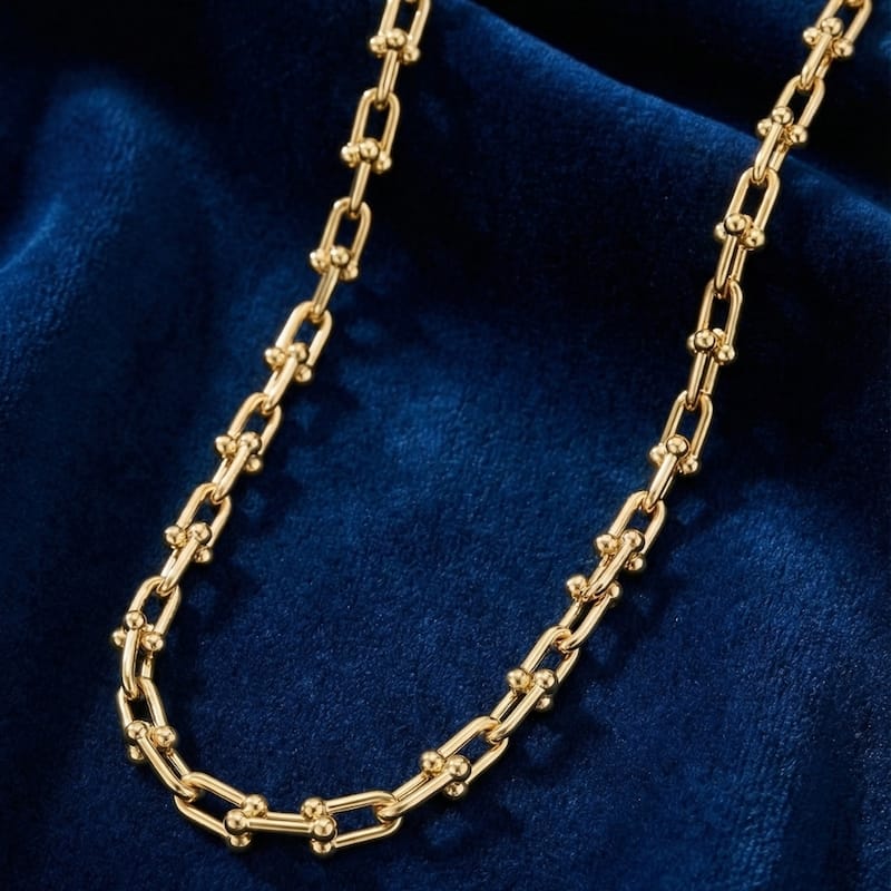 Bliss Diamond Yellow Gold Women's 24" Chain Necklace 26 Grams 7.5mm Thick
