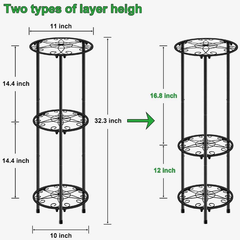 Plant Stand Indoor Outdoor - 11x 11 x 32.3 inches