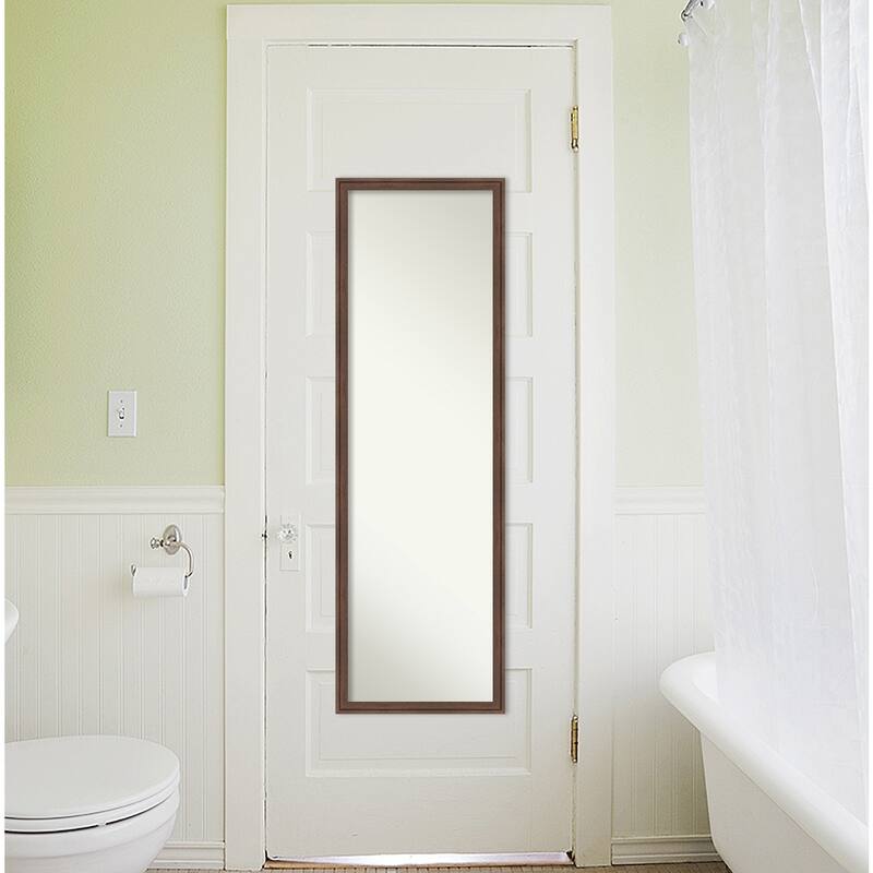 Florence Non-Beveled Framed Full-Length On the Door Mirror - Glass Size 14x48