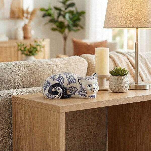 Ceramic Chinoiserie Cat Figurine - On Sale - Bed Bath & Beyond