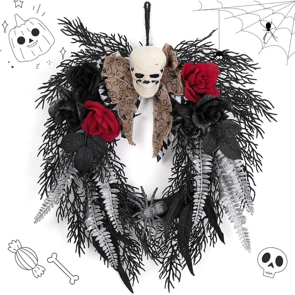 Halloween Wreath for Front Door Decor - N/A