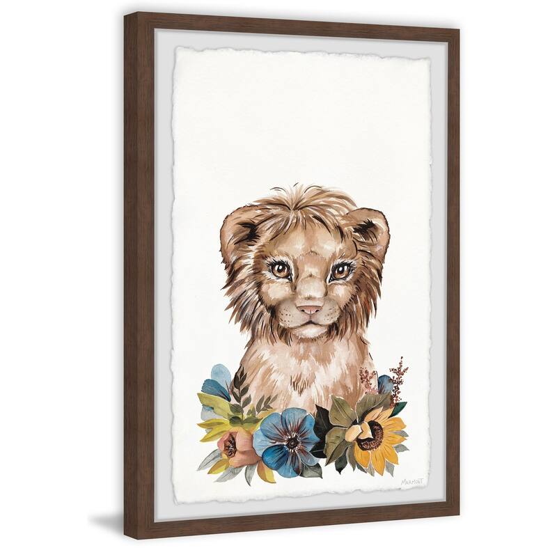 Sunflower Cub Framed Wall Art, Floral Delight - A Blooming Accent for Your Living Space
