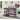 Convenience Concepts Designs2Go Trestle Desk with Charging Station and Shelves