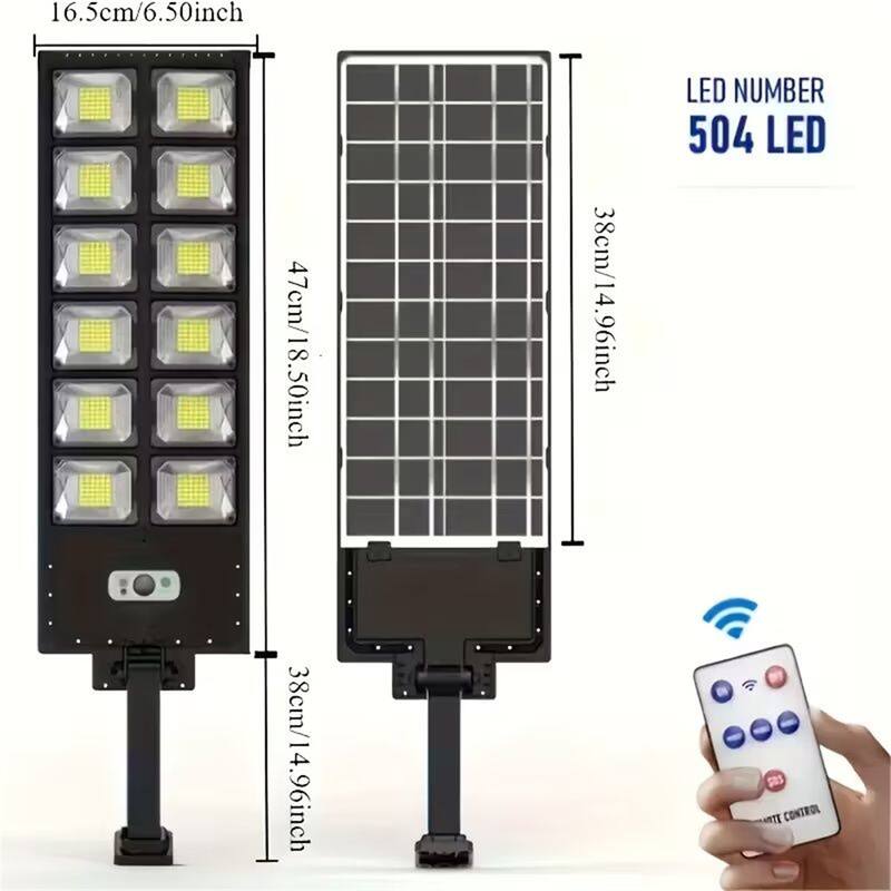 2-Pack of 800W Ultra Bright Solar Street Lights