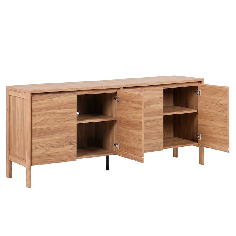 SAFAVIEH Home Glapelle 4-Door 2-Shelf Sideboard - 64"W x 18"D x 30"H