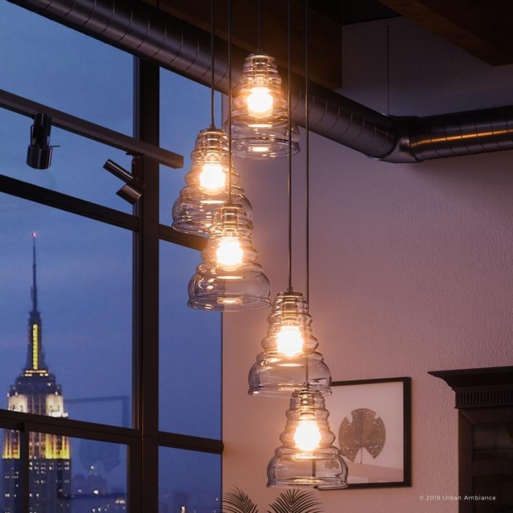 Luxury Vintage Chandelier, 9"H x 17.25"W, with Electrical Insulator Style, Natural Black Finish by Urban Ambiance (60 to 100 Watts - Steel - N/A - 4 - Chandeliers For Bedrooms by Overstock.com