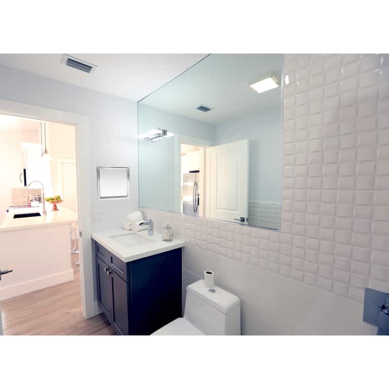ALFI brand 12 x 12 Brushed Stainless Steel Square Single Shelf Bath Shower Niche - Grey