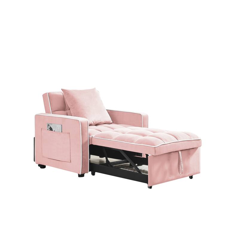 Three-in-one Sofa Bed Chair - Pink