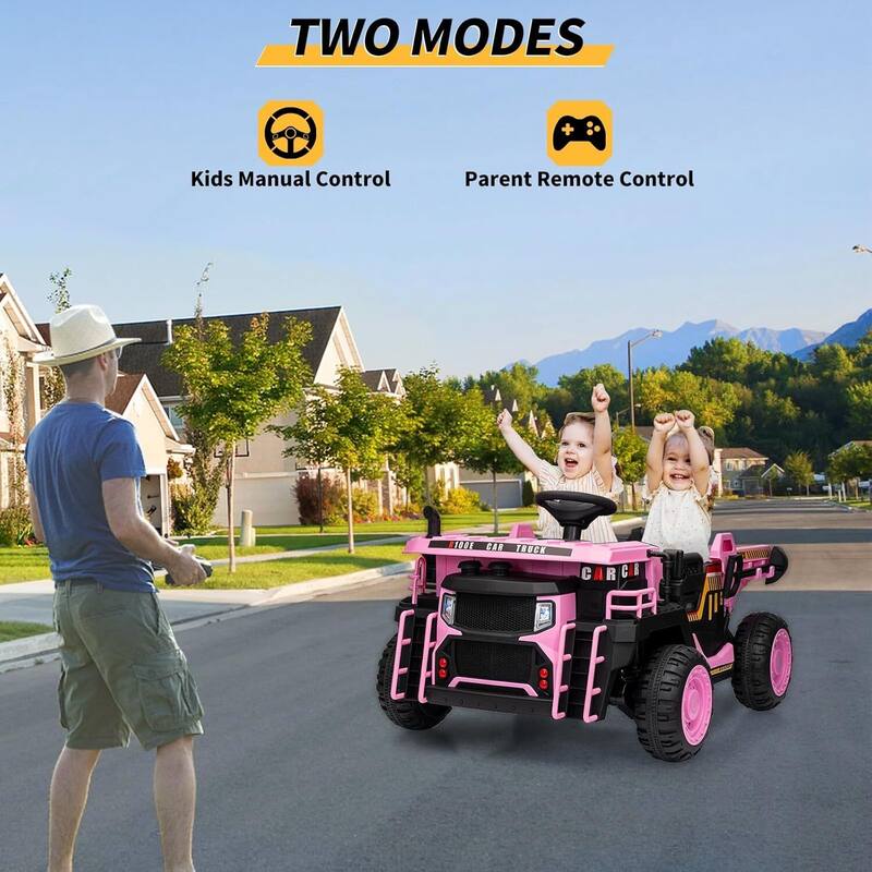 24v 2-Seater Kids Ride on Dump Truck Toy with Remote Control for Kids Best Gifts