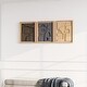 preview thumbnail 1 of 5, Moasis 3-Piece Modern Framed Canvas Wall Art Decor Set Gold