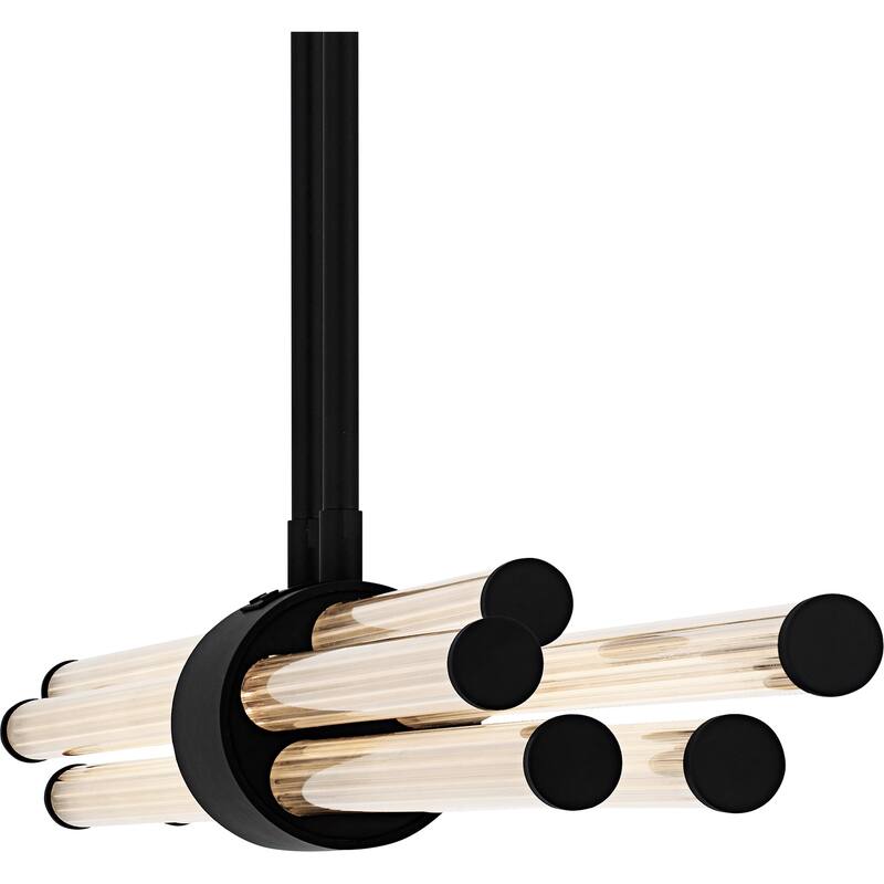 Talbott Integrated LED Matte Black Linear Chandelier