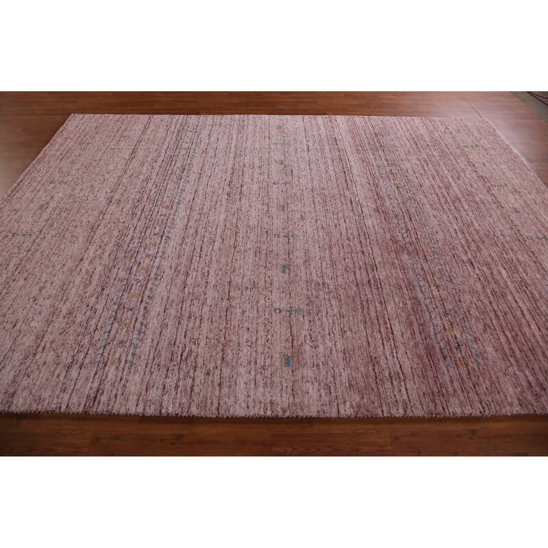 Hand Knotted Oriental 100% Wool Carpet Tribal Animal Pictorial Multi-Colored Gabbeh Area Rug - 10' 8'' X 7' 10''