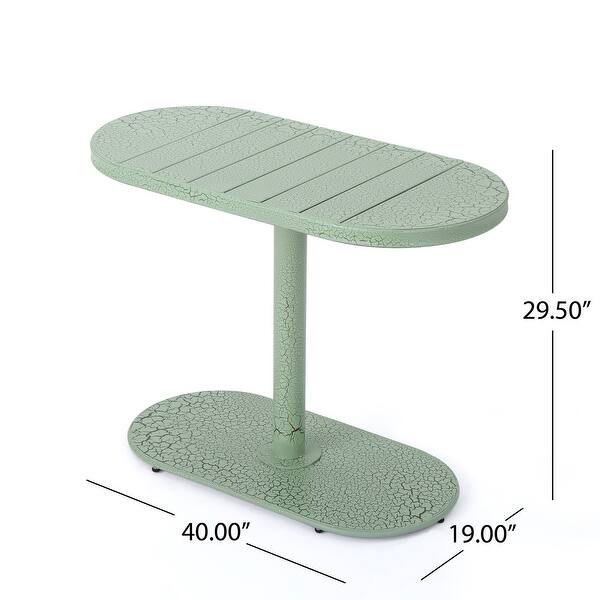 dimension image slide 8 of 9, Santa Monica Outdoor 3-Piece Bistro Set by Christopher Knight Home