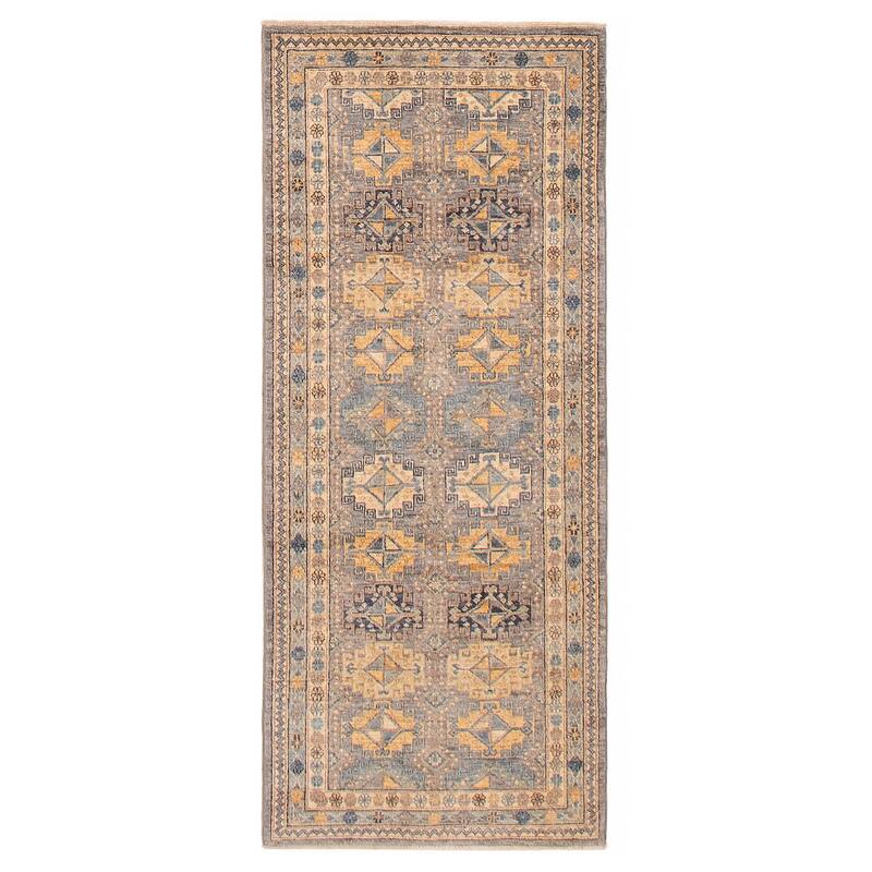 ECARPETGALLERY Hand-knotted 18 Of 20 Pak Finest Transitional Grey Wool Rug - 2'8 x 6'5 - Grey - 2'8 x 6'5