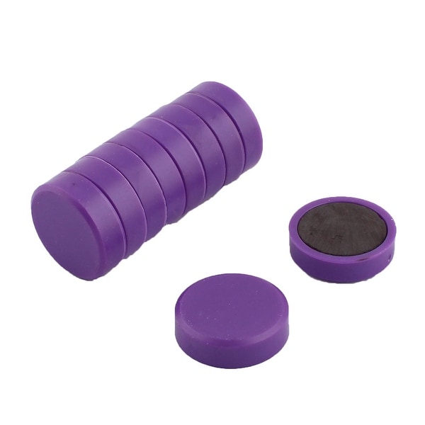 Family Plastic Blackboard Whiteboard Fridge Magnetic Sticker Purple 10pcs