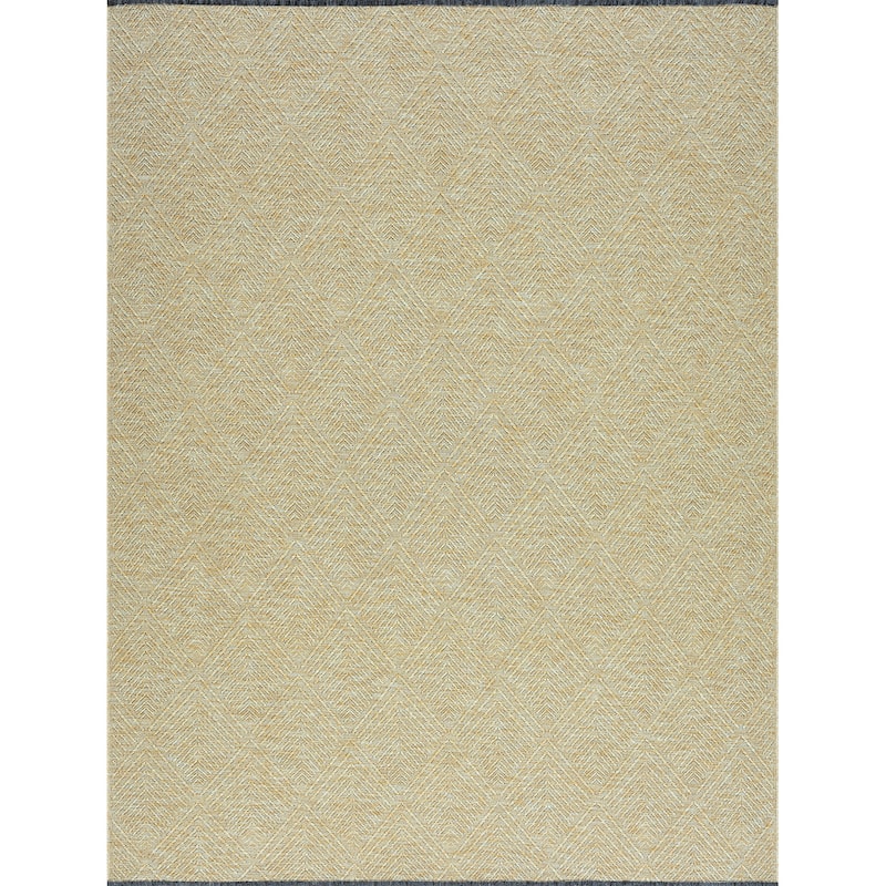 Alameda Solid Color Chevron Machine Washable Indoor Area Rug