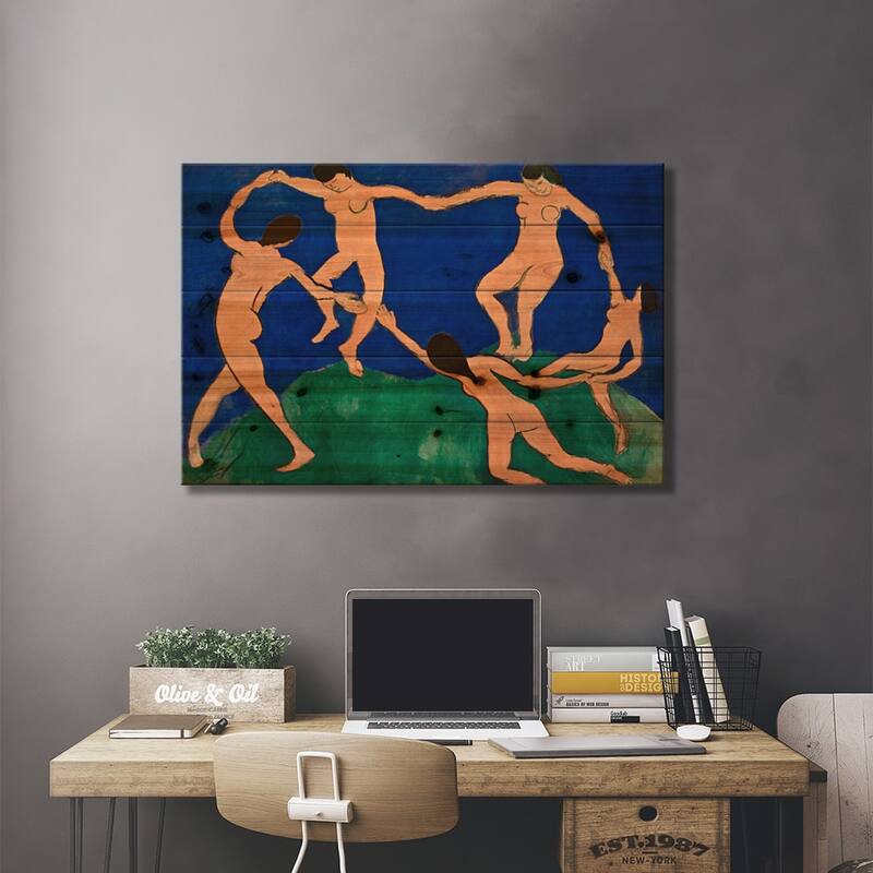 The Dance I Print On Wood by Henri Matisse - Multi-Color