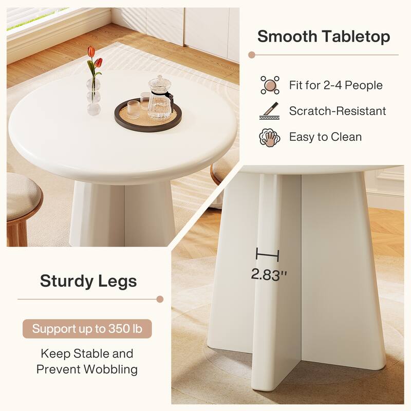 Round Table for Coffee Shop with Sturdy Base