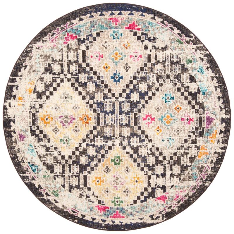 SAFAVIEH, Madison Hortensia Boho Diamond Distressed Rug