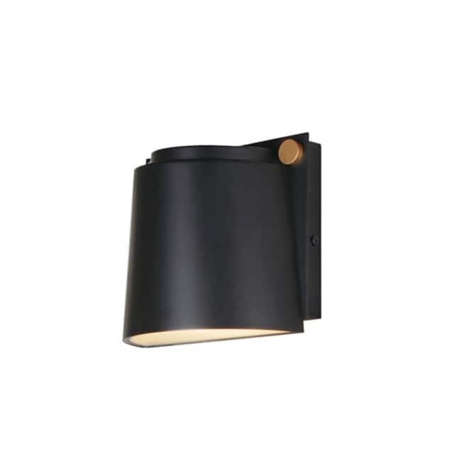 Maxim 42120 Rivet 6" Tall LED Wall Sconce - Black / Antique Brass