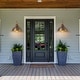 preview thumbnail 13 of 13, Farmhouse Industrial 1-Light Wall Sconce with Hammered Metal Shade Barn Outdoor Light - W10.24"