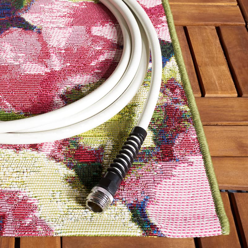 SAFAVIEH Barbados Najma Tropical Waterproof Patio Backyard Rug