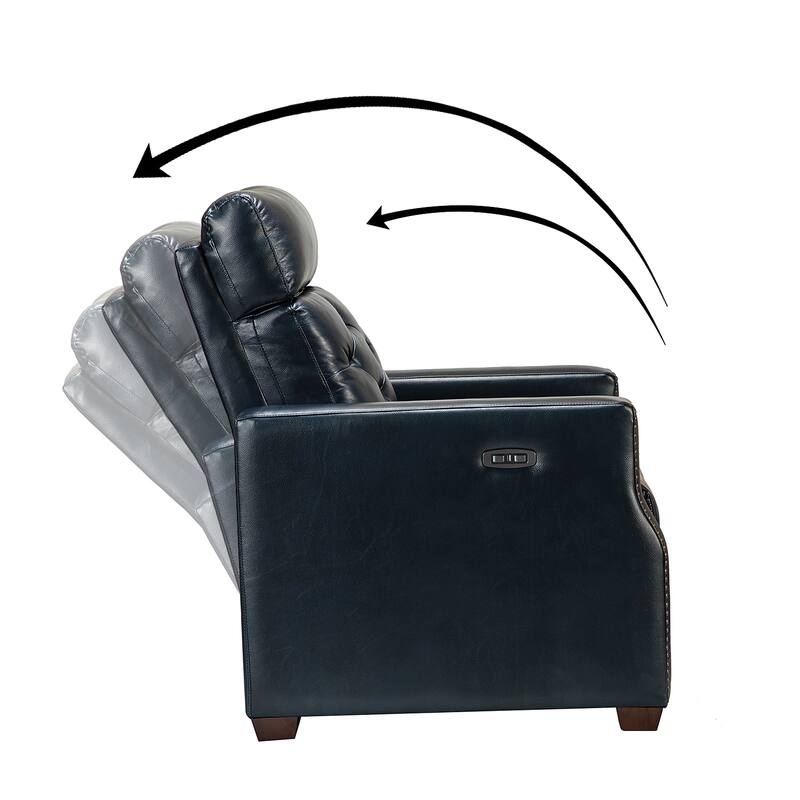 Alina 31.50"Wide Genuine Leather Power Recliner with USB Port, Set of 2