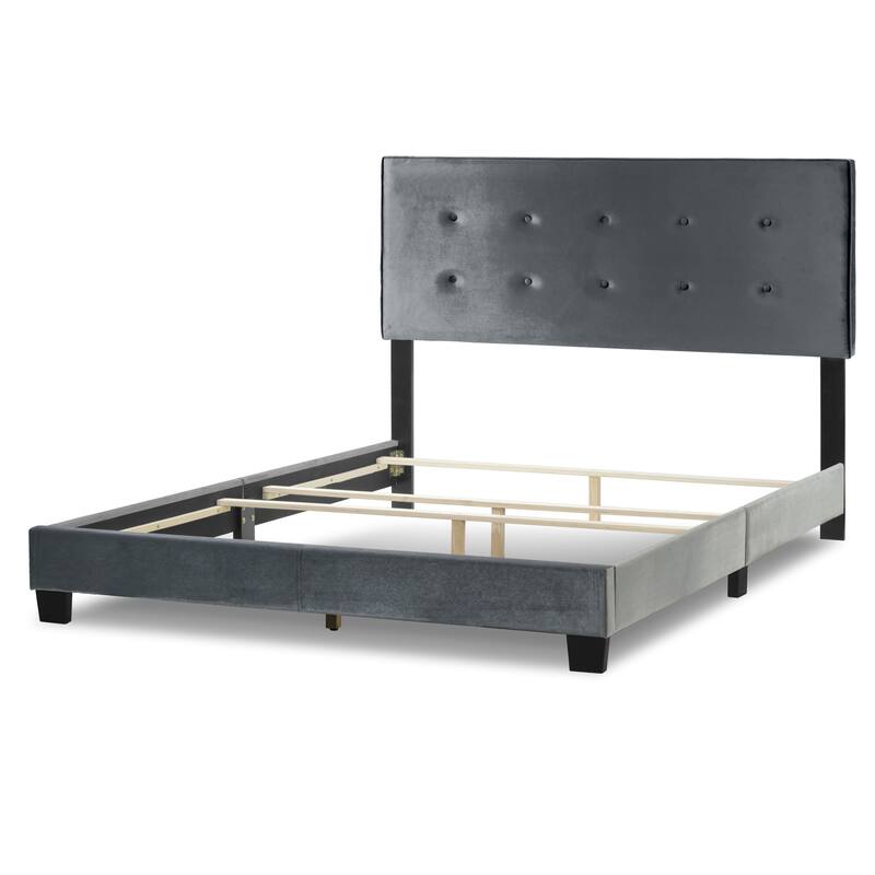 Auryon Fabric Queen Bed with Button Tufting