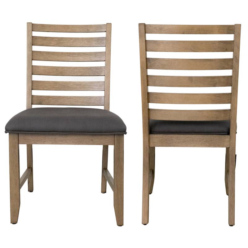 Extendable Dining Table Set with Storage Server & 4 Chairs - Brown Acacia Wood