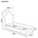 preview thumbnail 4 of 7, Twin Size Montessori Floor Bed with Fences, Modern Twin Kids Bed with House-shaped Headboard, Wood Twin Bed Frame for Girls,Boys