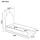 preview thumbnail 6 of 33, Twin Size Wood bed with House-shaped Headboard Floor bed with Fences