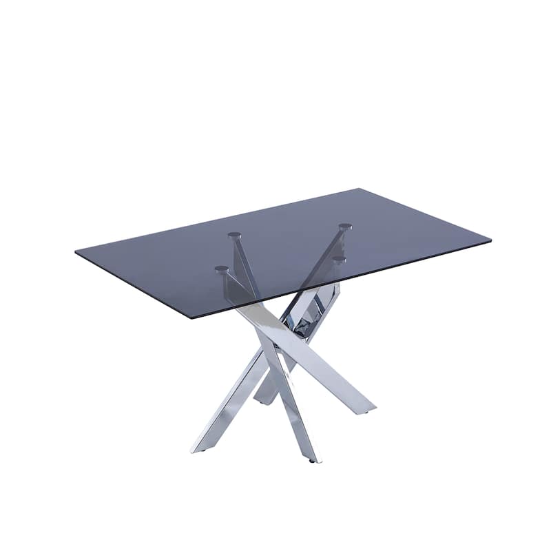 Somette Gene 51 inch Dining Table - chrome