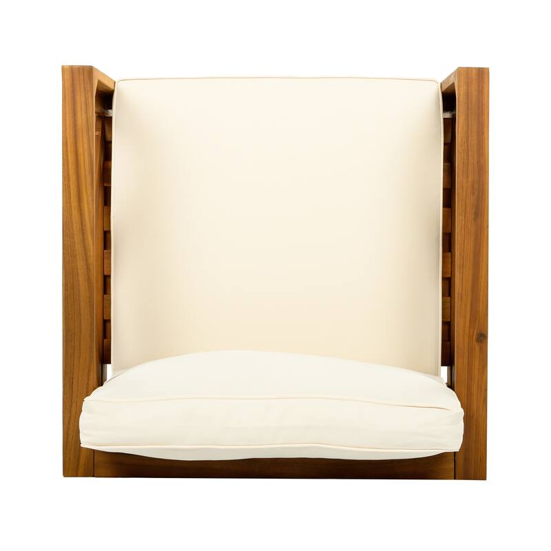 Christopher Knight Home - Kincaid Acacia Wood Patio 3 Piece Chat Set