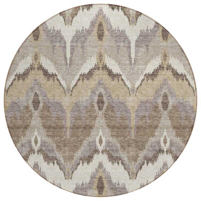 Machine Washable Indoor/ Outdoor Chantille Boho Ikat Rug