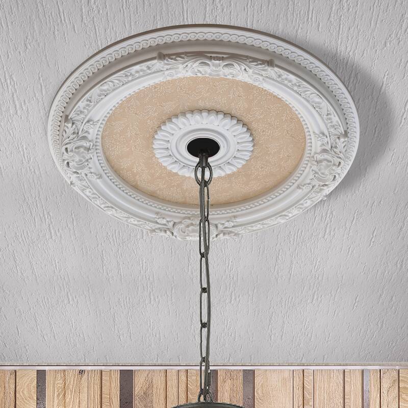 24in Cherub Sky Ceiling Medallion - White