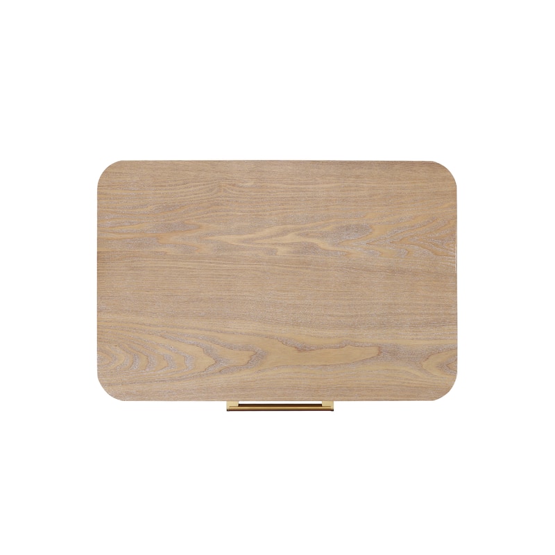 Christopher Knight Home - Modern Nightstand with 2 Drawers and Brushed Gold Handles