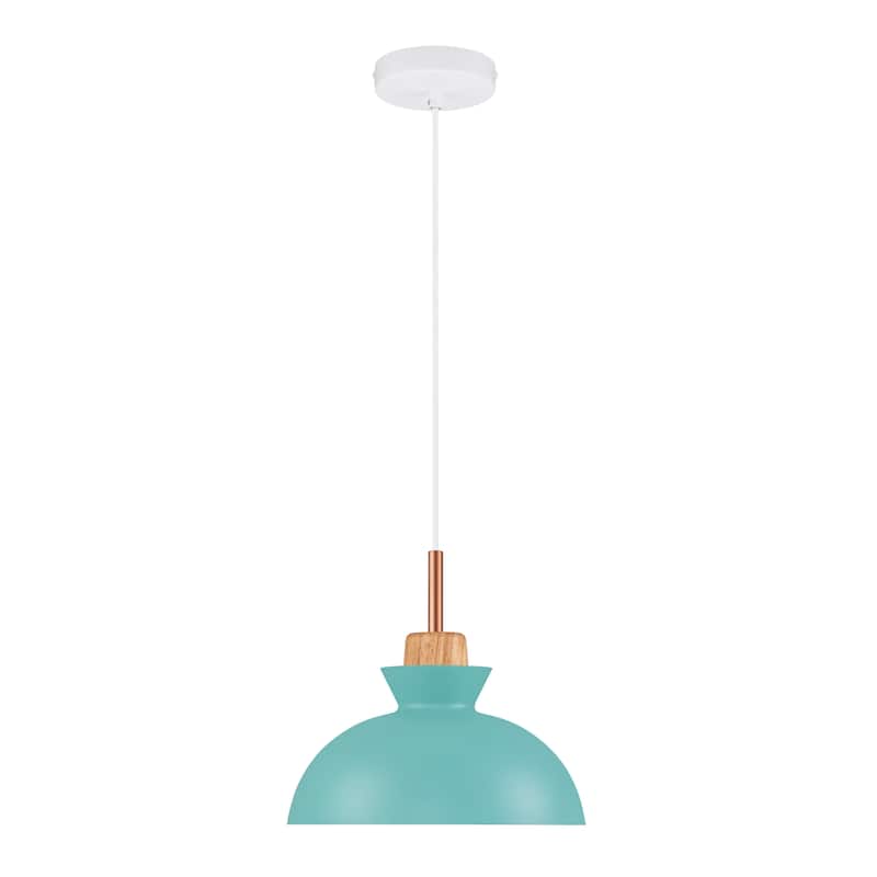 1-Light 11 in. Modern Bowl Dome Pendant Kitchen Island Lighting