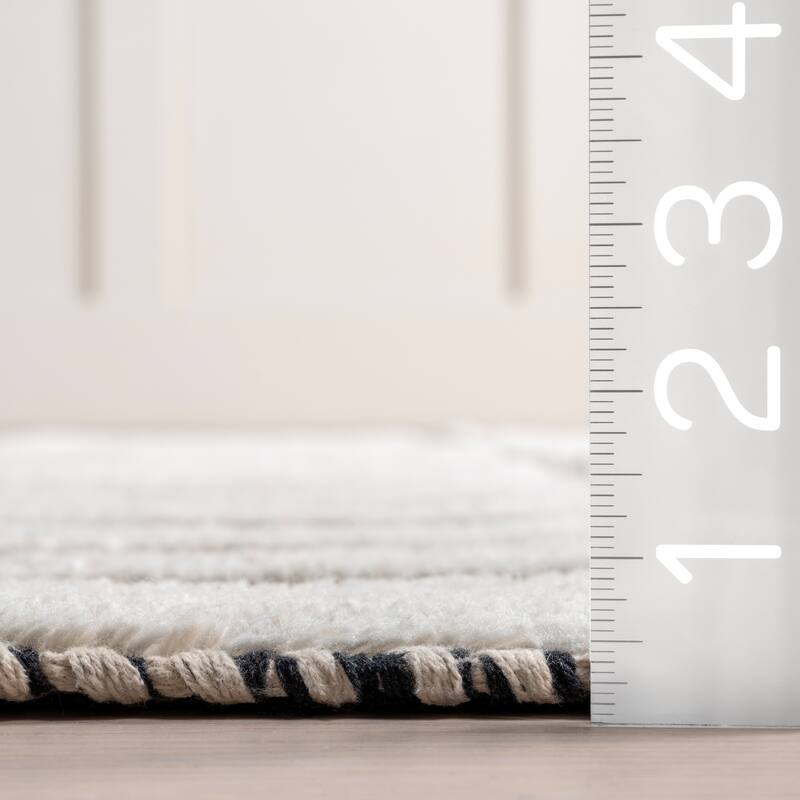Merrick Tasseled Cotton and Wool Area Rug