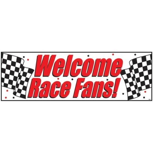 Shop Pack Of 6 Welcome Race Fans Giant Hanging Party Decoration