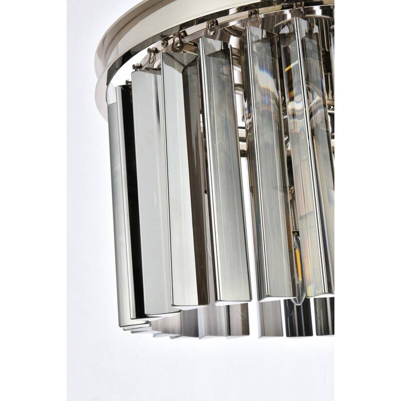 Royce Edge 3-Light Polished Nickel Pendant
